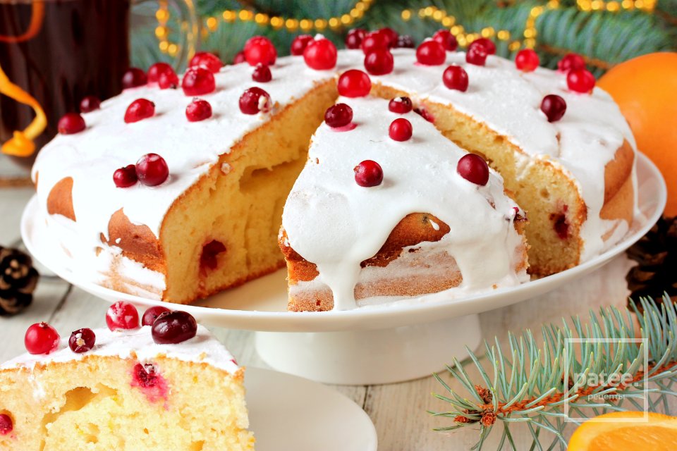 Апельсиновый пирог с клюквой и глазурью - Шаг 14