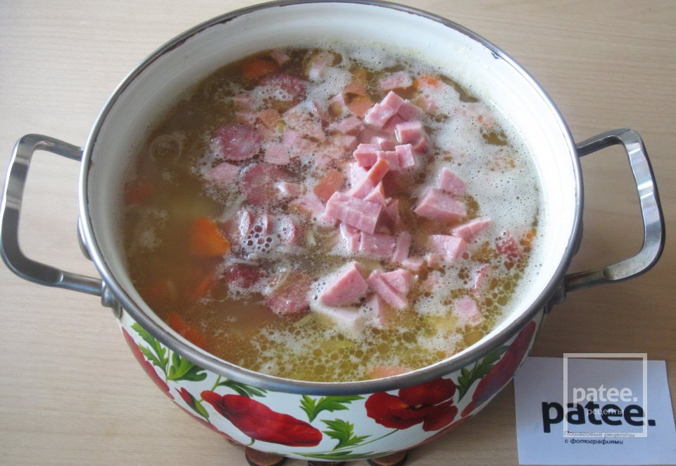 Суп с красной чечевицей и копченостями - Шаг 11