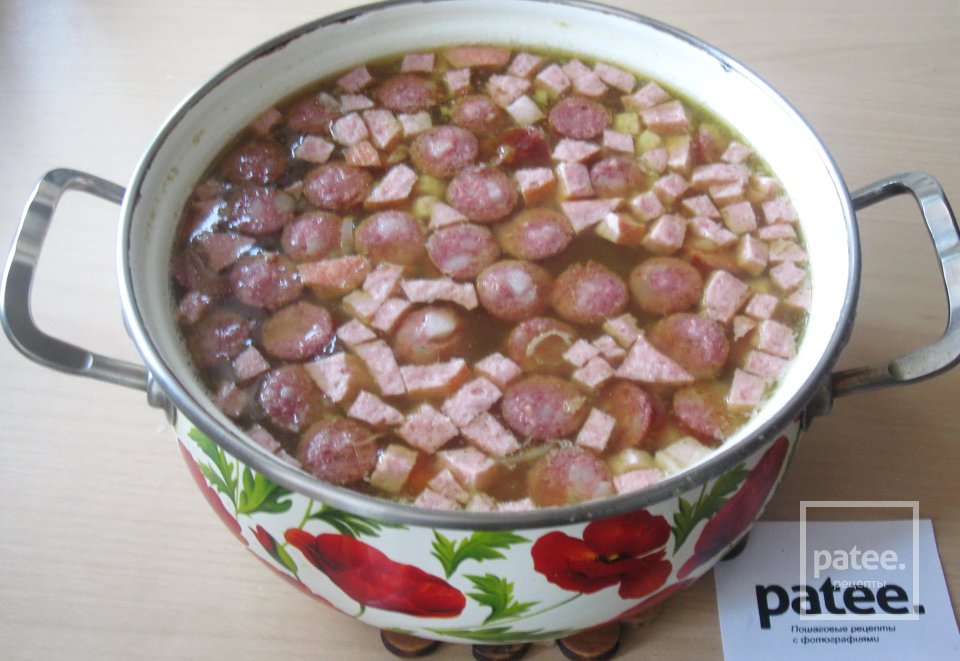 Суп с красной чечевицей и копченостями - Шаг 12