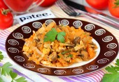 Капуста с грибами и яйцом, тушеная в мультиварке
