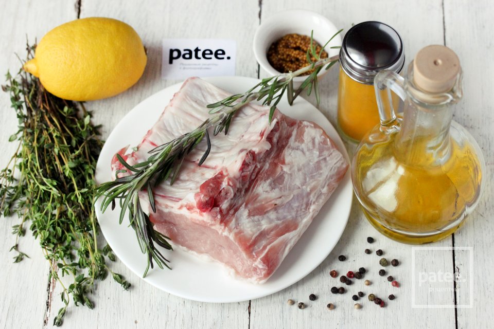 Запечённая свинина с корочкой из пряных трав и горчицы - Шаг 1