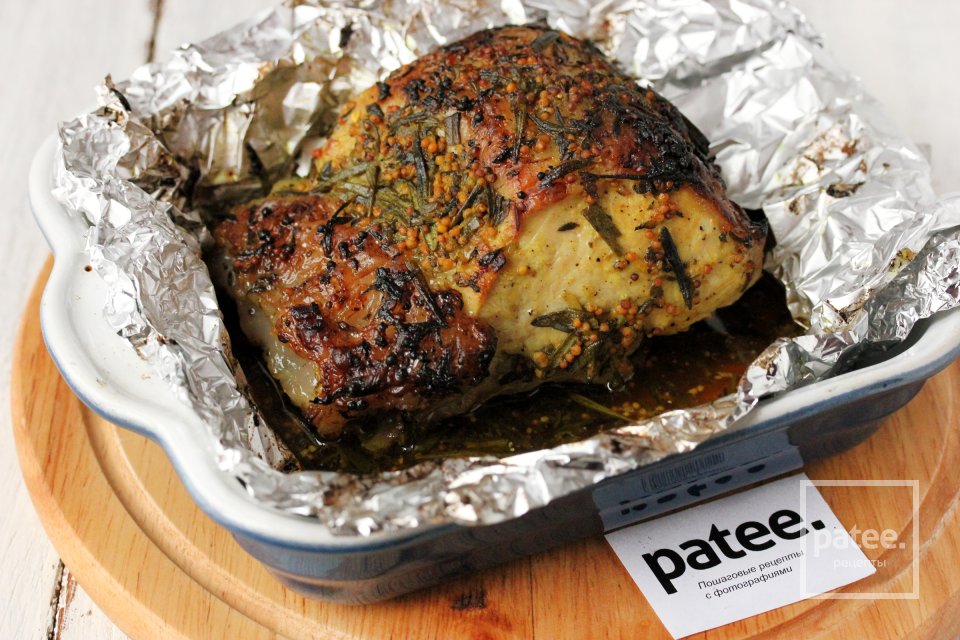 Запечённая свинина с корочкой из пряных трав и горчицы - Шаг 10