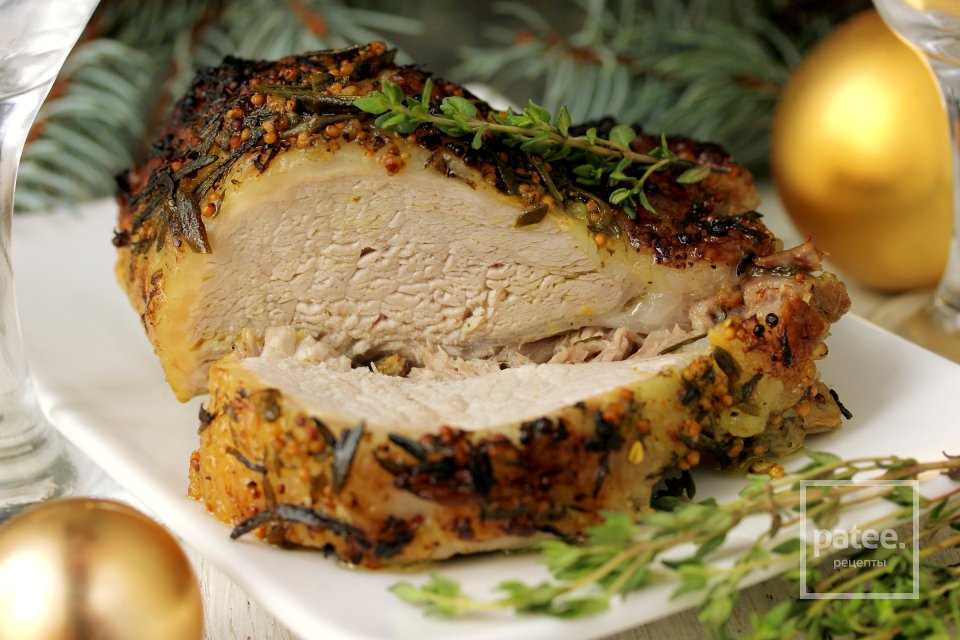 Запечённая свинина с корочкой из пряных трав и горчицы - Шаг 11