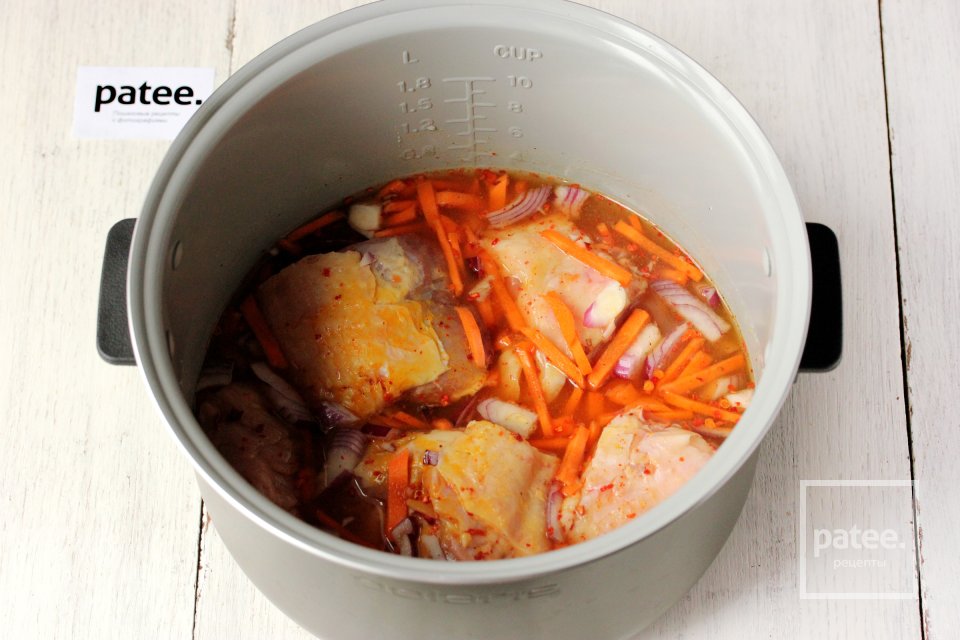 Индейка с птитимом в мультиварке - Шаг 7