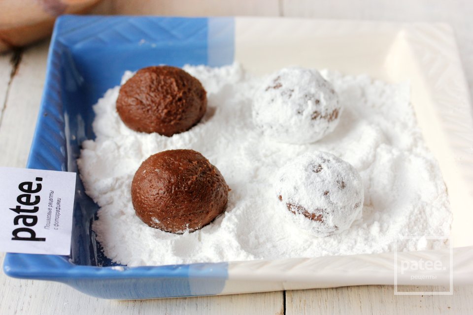 Шоколадное печенье с трещинками - Шаг 12