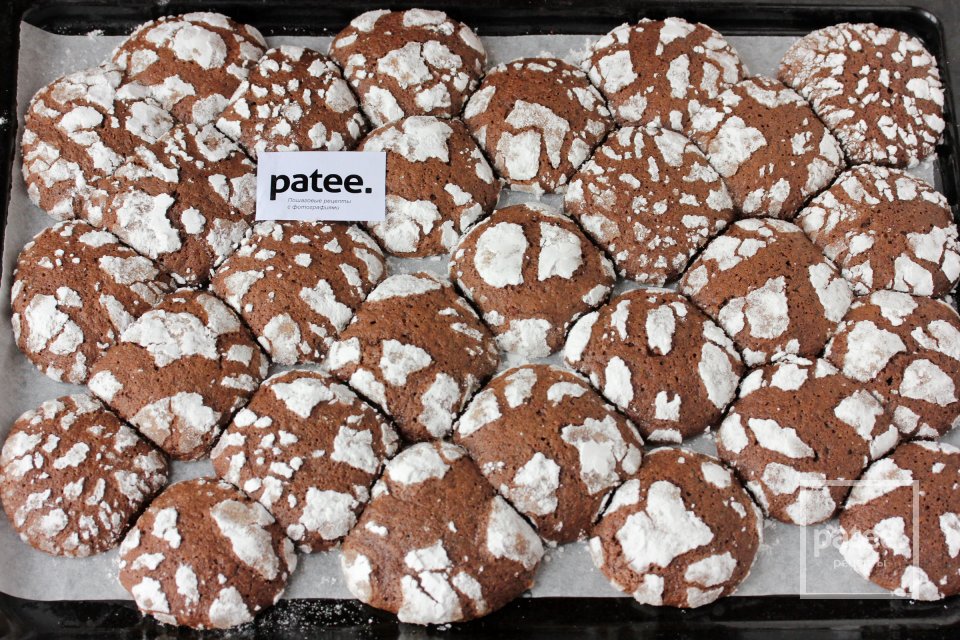 Шоколадное печенье с трещинками - Шаг 14