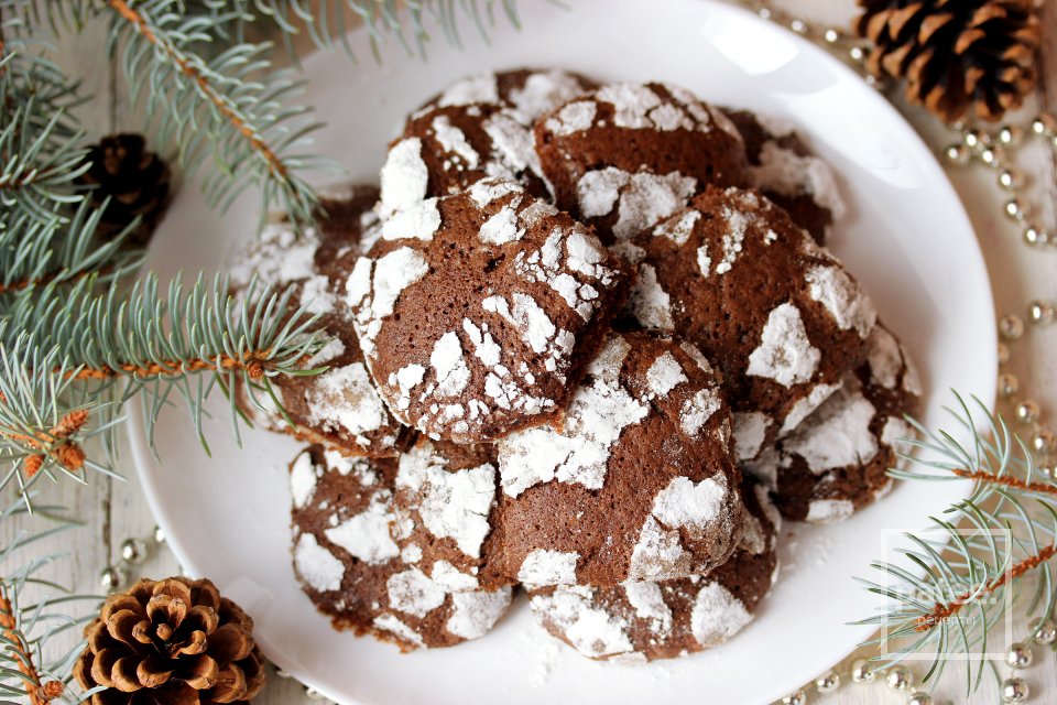 Шоколадное печенье с трещинками - Шаг 15