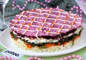 Салат Шуба с морской капустой и сыром