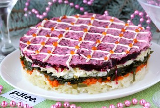 Салат Шуба с морской капустой и сыром