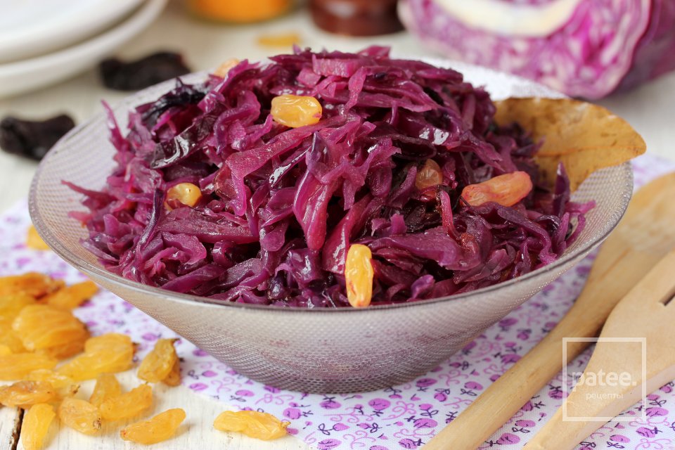 Краснокочанная капуста с изюмом и черносливом в мультиварке - Шаг 13