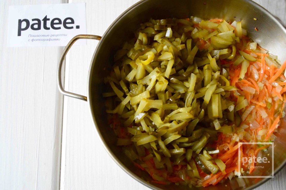 Постный рассольник с перловкой - Шаг 6