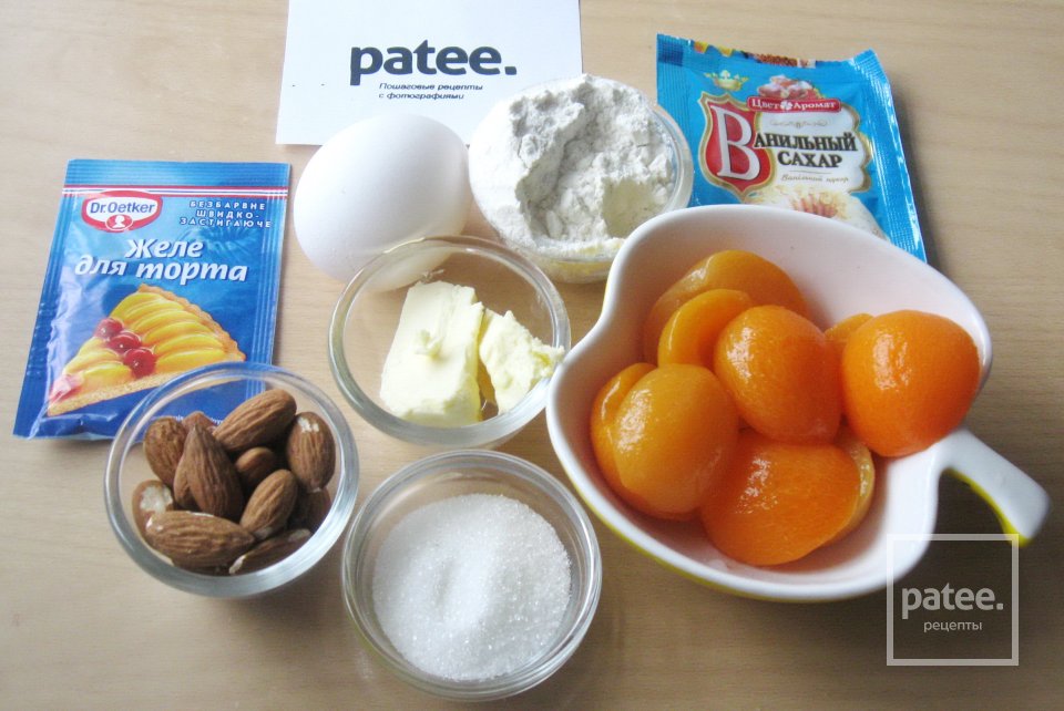 Миндальный торт с абрикосами - Шаг 1