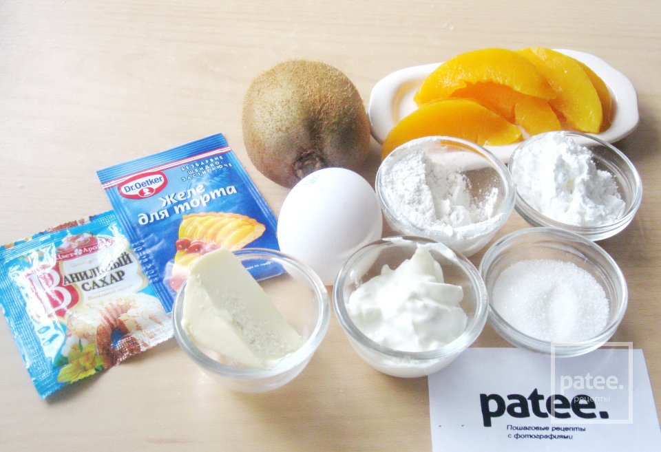 Тарт со сметаной и фруктами - Шаг 1