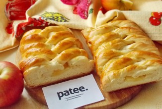 Сдобная плетенка с яблоками