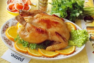 Курица с апельсинами в шампанском