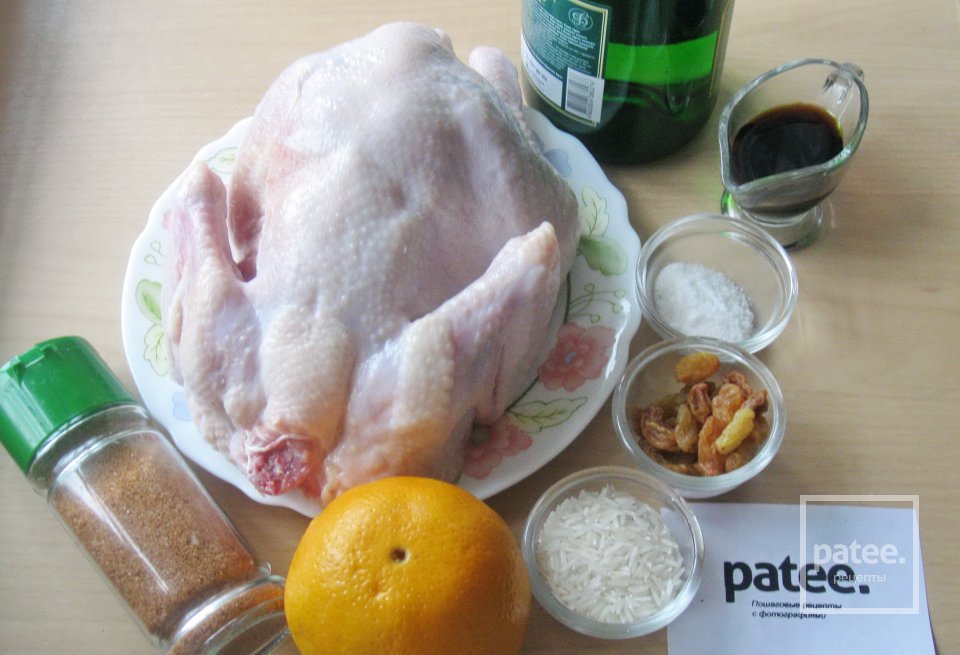 Курица с апельсинами в шампанском - Шаг 1