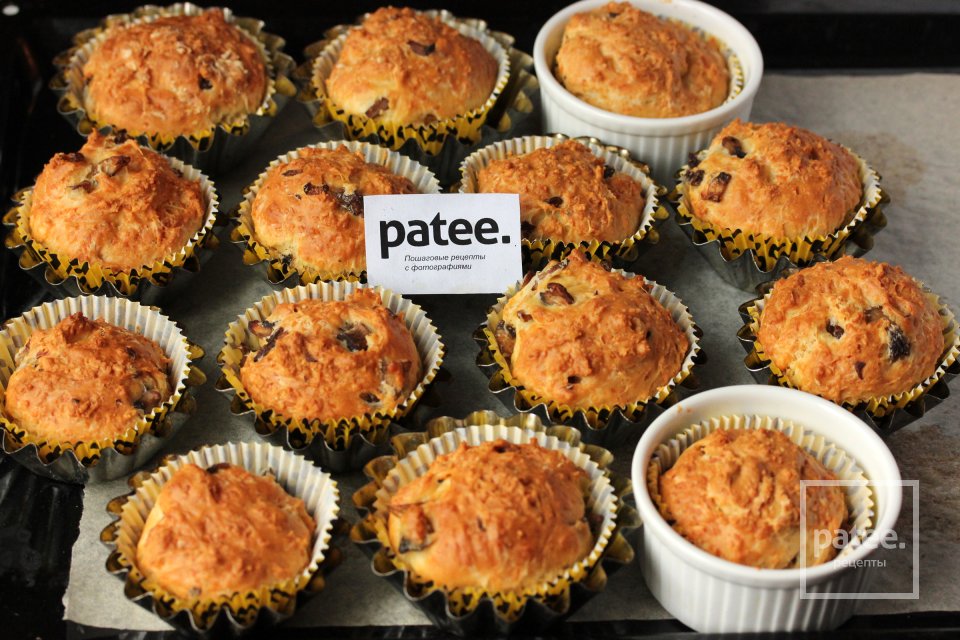 Сырные маффины с грибами - Шаг 12