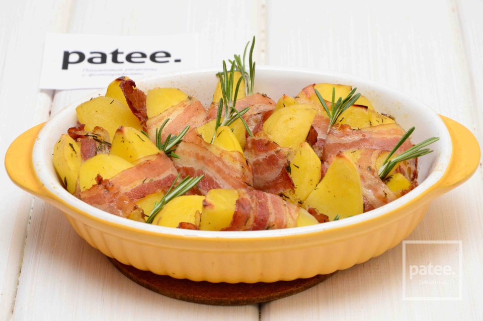 Картофельные дольки в беконе с розмарином - Шаг 14