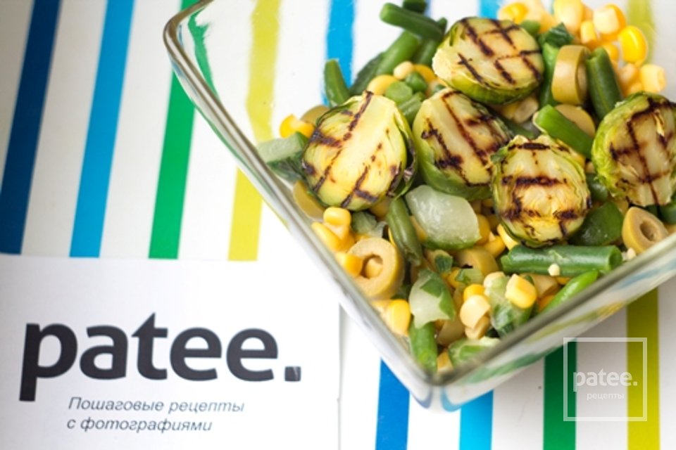 Йога-ужин: салат с брюссельской капустой под медово-шафрановым дрессингом - Шаг 9