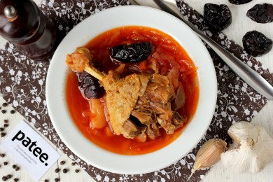 Рецепт Борщ с уткой и черносливом