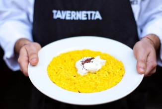 Ризотто с шафраном и козьим сыром Каприно