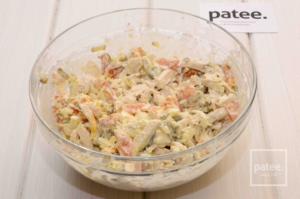 Салат с куриной грудкой и курагой - Шаг 11