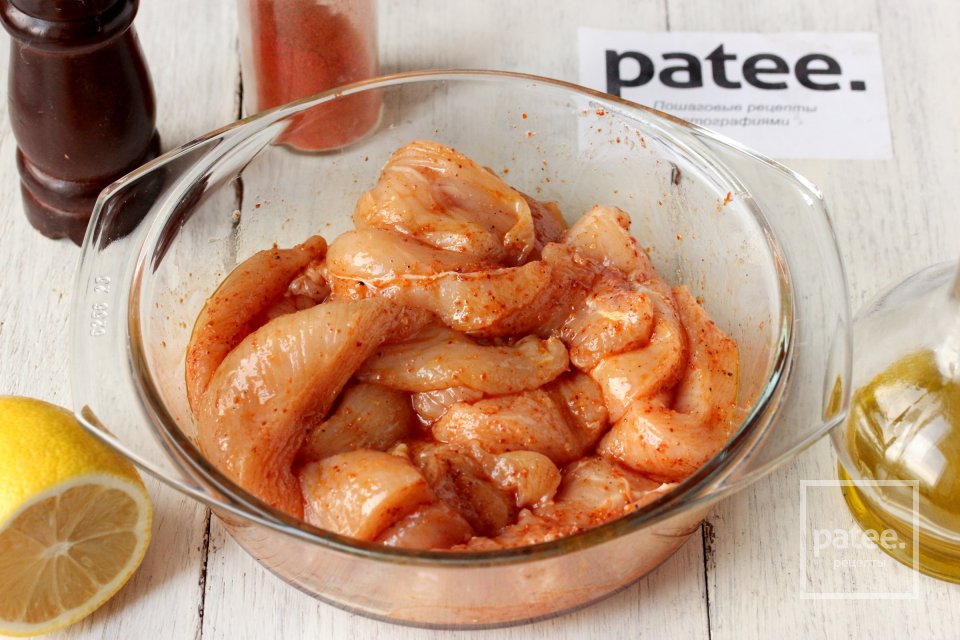 Куриные шашлычки на шпажках из розмарина - Шаг 4