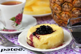 Творожная запеканка с ананасом в микроволновке