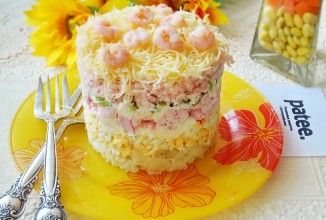 Салат с креветками Нежный