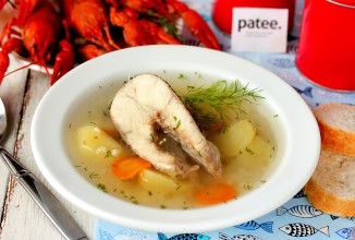 Уха из щуки с пшеном