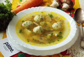 Суп с галушками и грибами