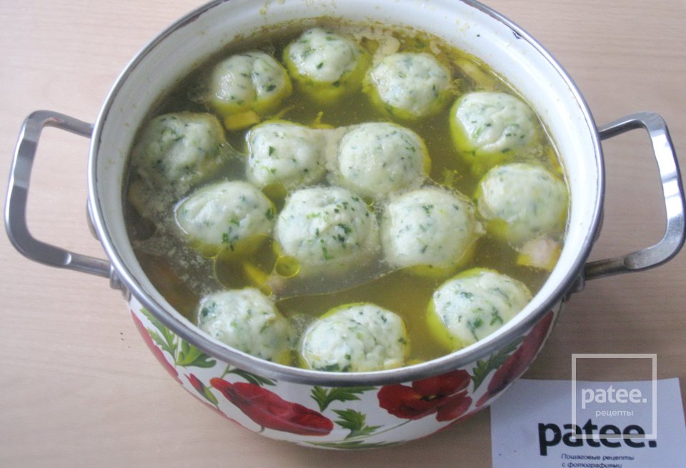 Суп с галушками и грибами - Шаг 16