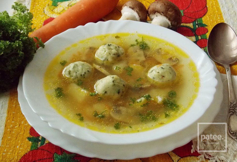 Суп с галушками и грибами - Шаг 17