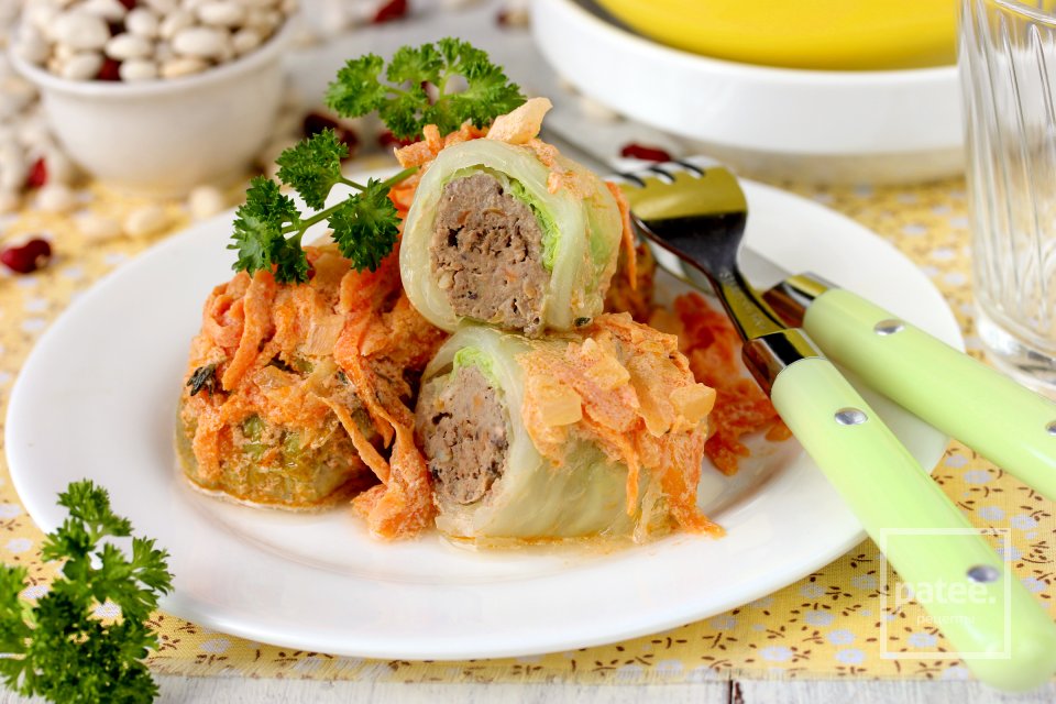 Голубцы с куриной печенью и фасолью - Шаг 15