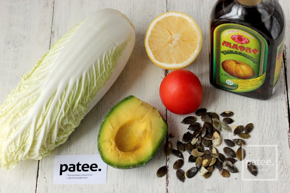 Салат из пекинской капусты с авокадо - Шаг 1