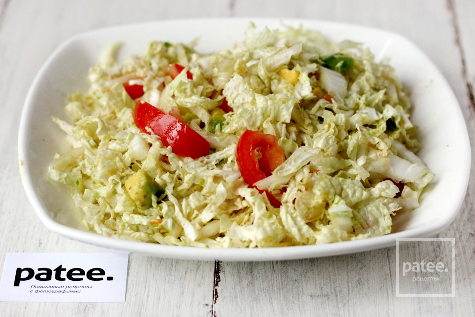 Салат из пекинской капусты с авокадо - Шаг 8