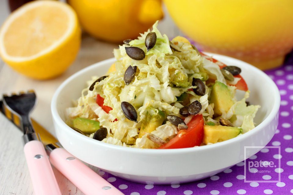 Салат из пекинской капусты с авокадо - Шаг 10