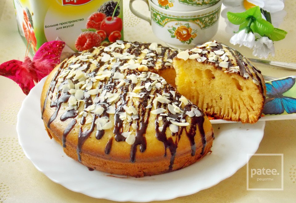 Пирог с пудингом  в мультиварке - Шаг 13