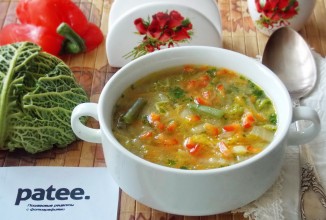 Овощной суп с пекинской и савойской капустой