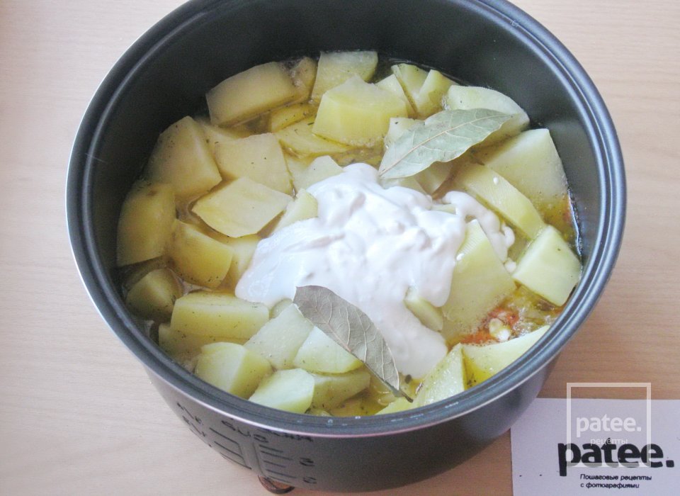 Жаркое из куриных желудков в мультиварке - Шаг 9