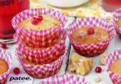 Кукурузные кексы с красной смородиной