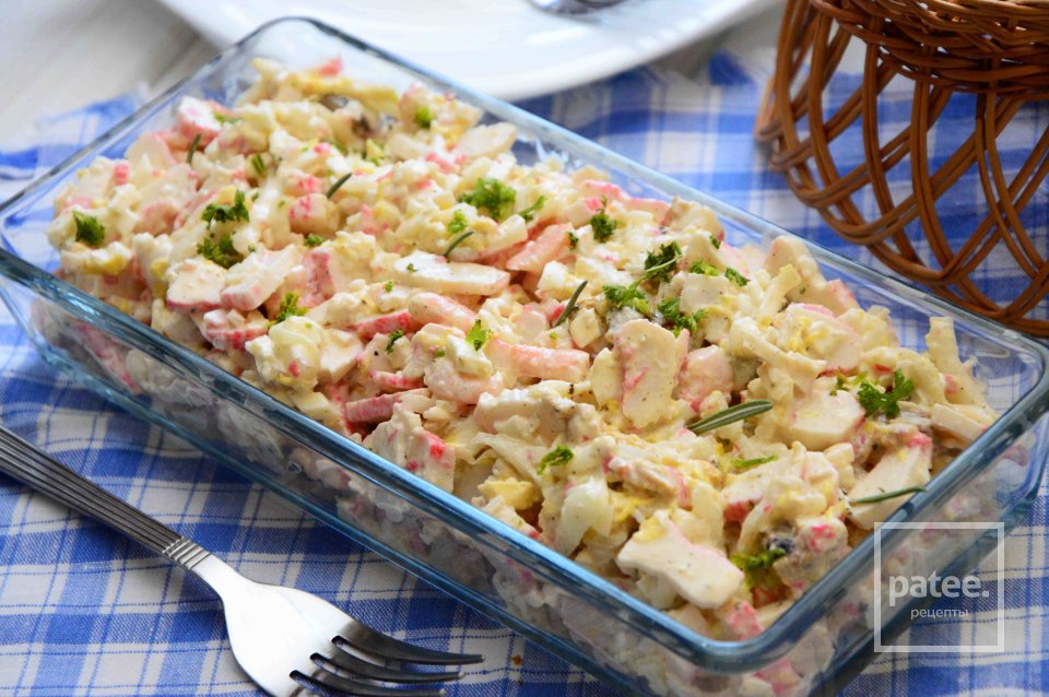 Салат с морепродуктами и пекинской капустой - Шаг 12