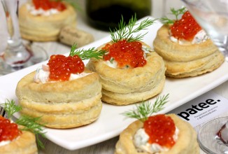 Волованы с красной икрой