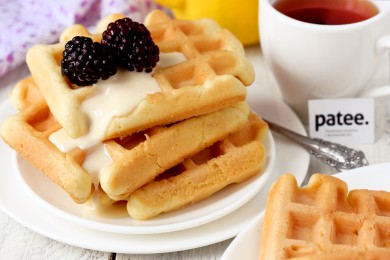 Рецепт Бисквитные вафли Минутка — рецепт для вафельницы