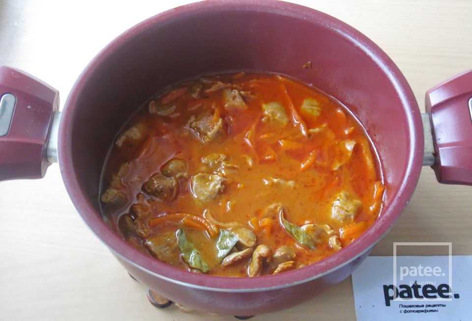 Куриные желудки в томатной подливе - Шаг 13