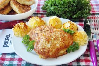 Куриные котлеты в кляре из сыра и овсянки