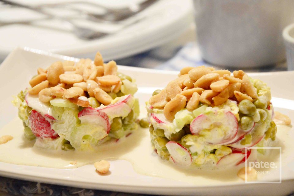 Овощной салат с арахисом - Шаг 12