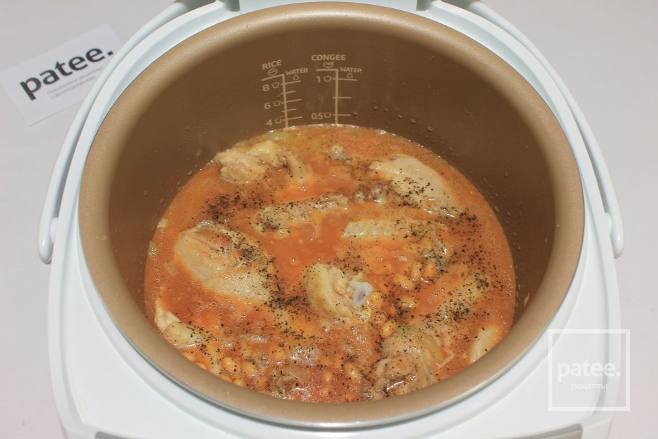 Курица с фасолью в мультиварке - Шаг 9