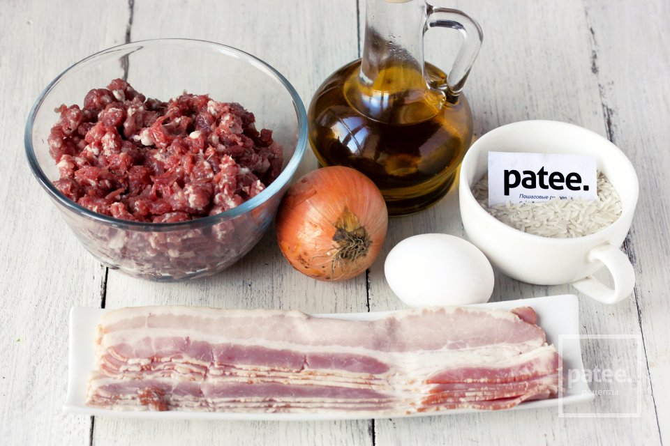 Тефтели в беконе - Шаг 1