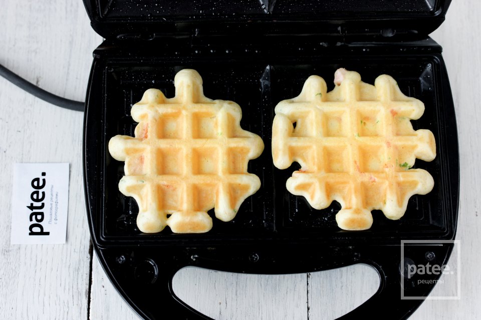 Закусочные вафли с солёной сёмгой и лимоном - Шаг 14